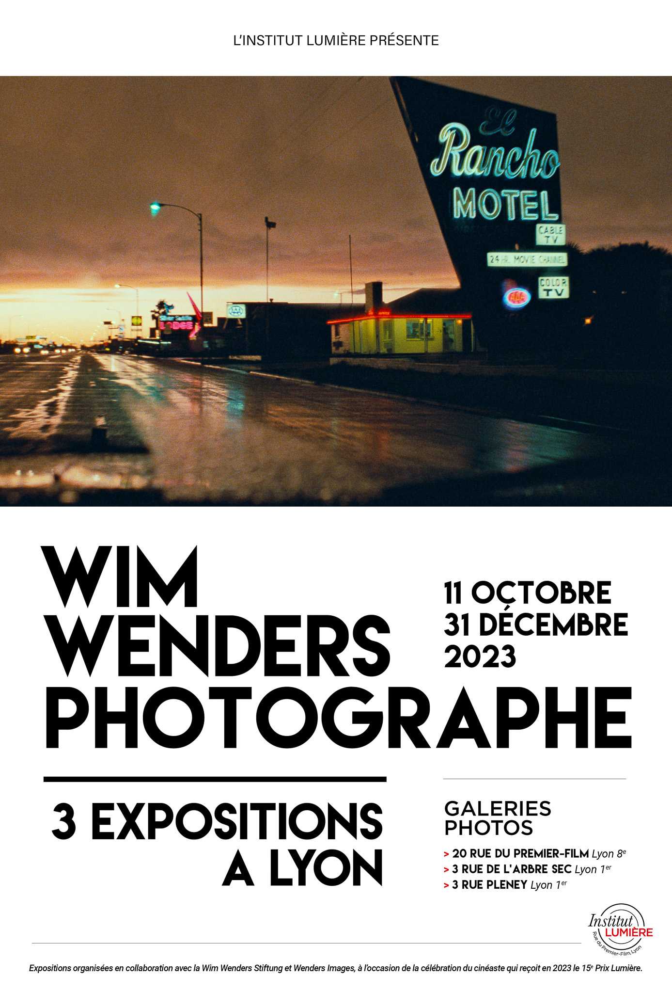 Affiche expo wim wenders lyon